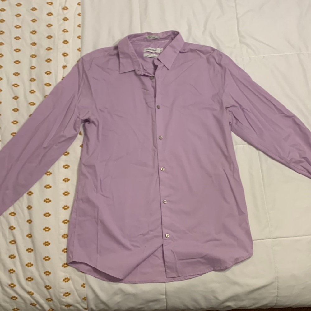 Calvin Klein. Light purple medium button down.